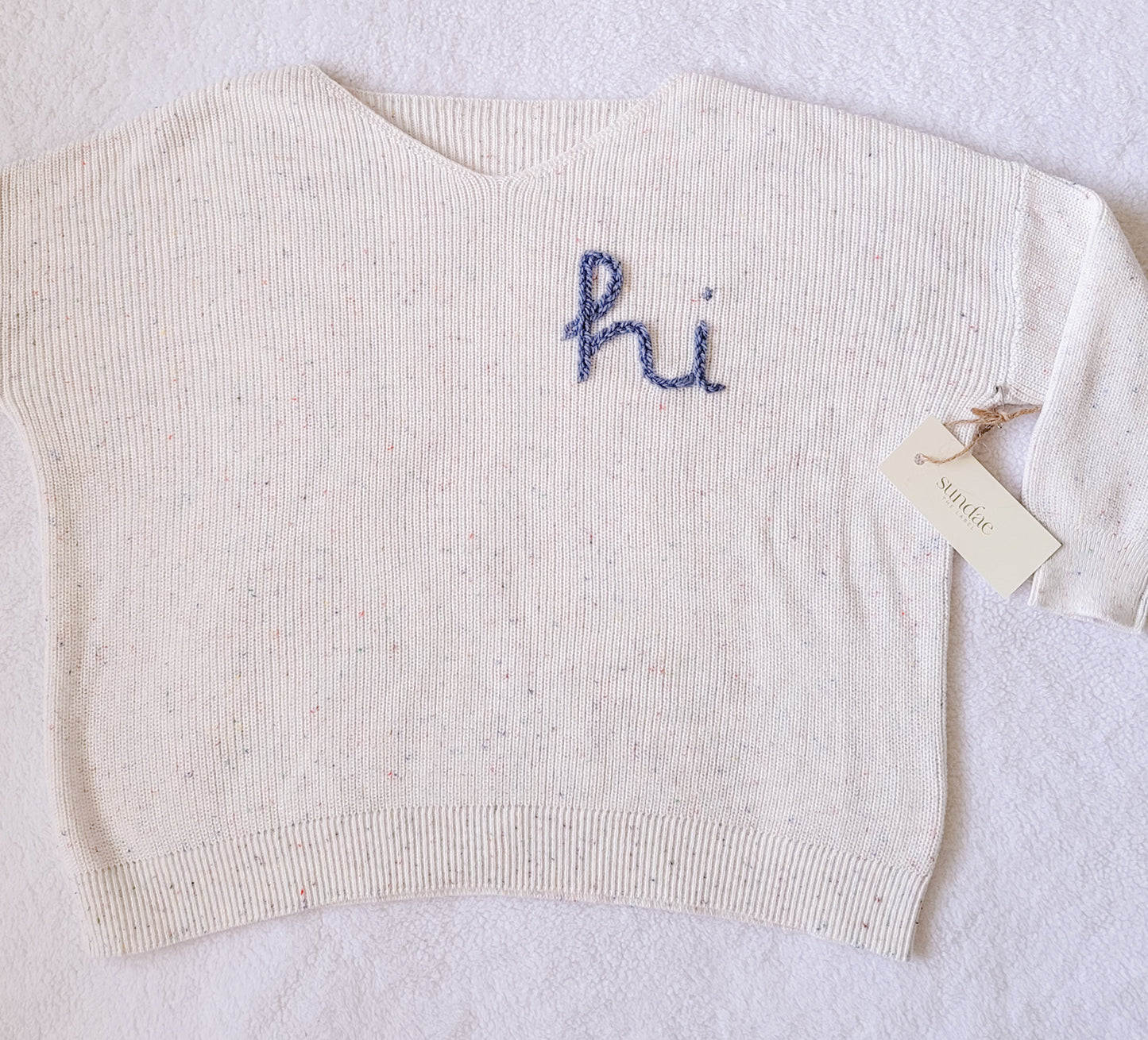 Confetti V-Neck Hi Sweater