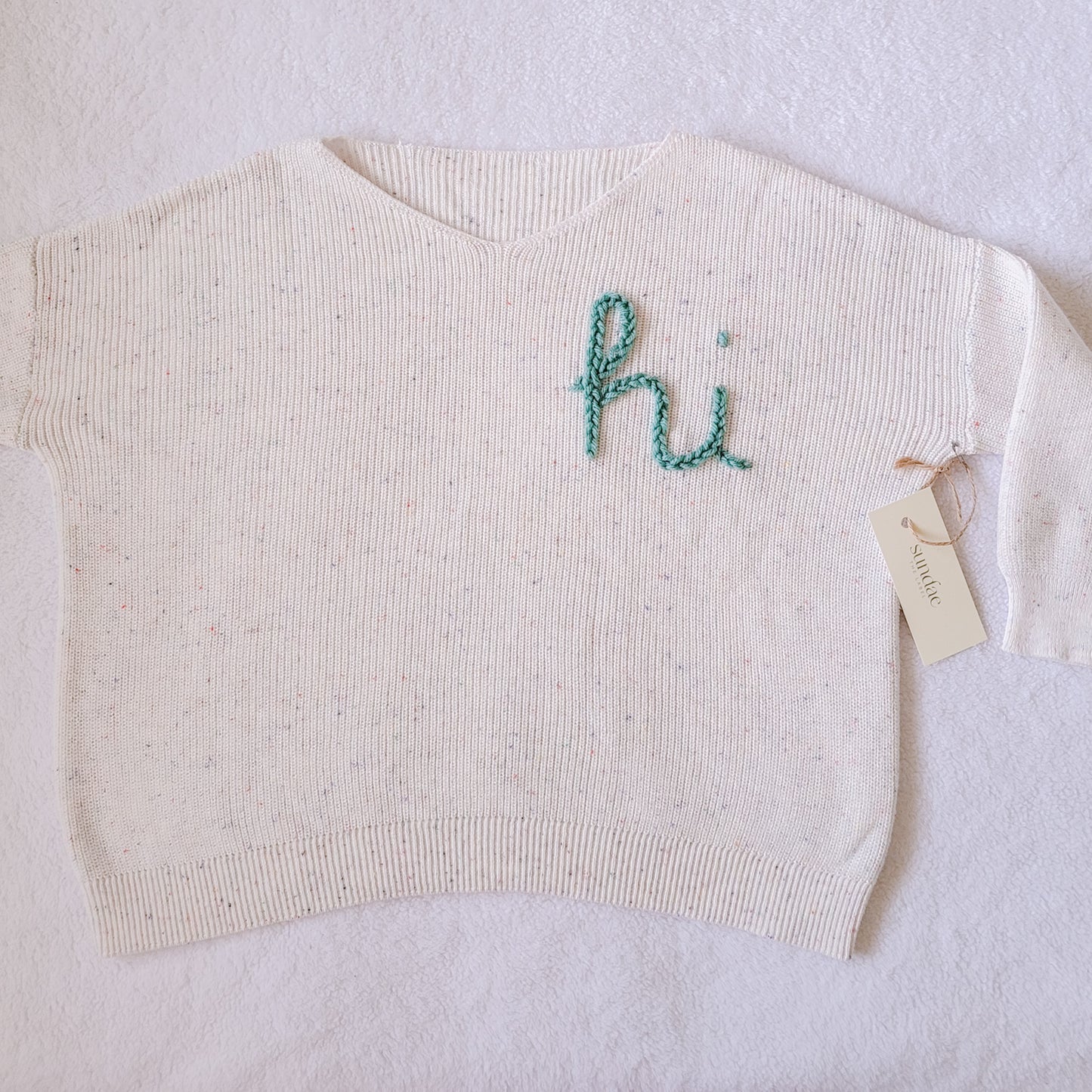 Confetti V-Neck Hi Sweater