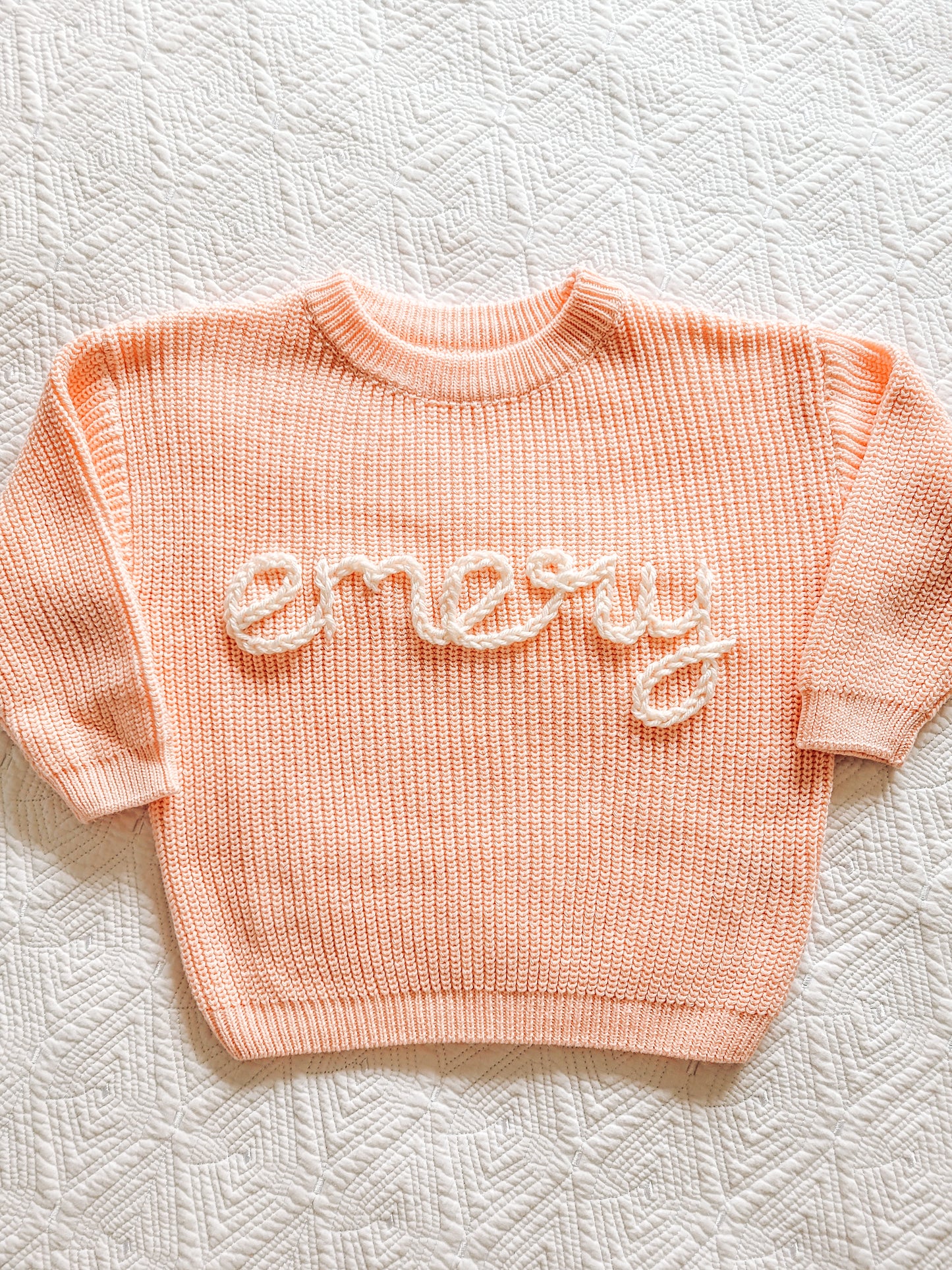 Custom Knit Sweater in Blush