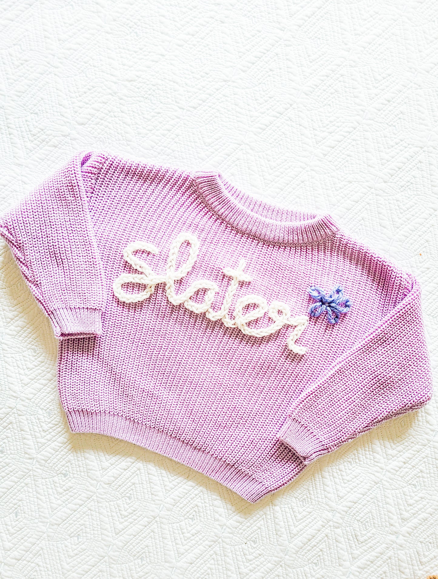 Custom Knit Sweater in Orchid