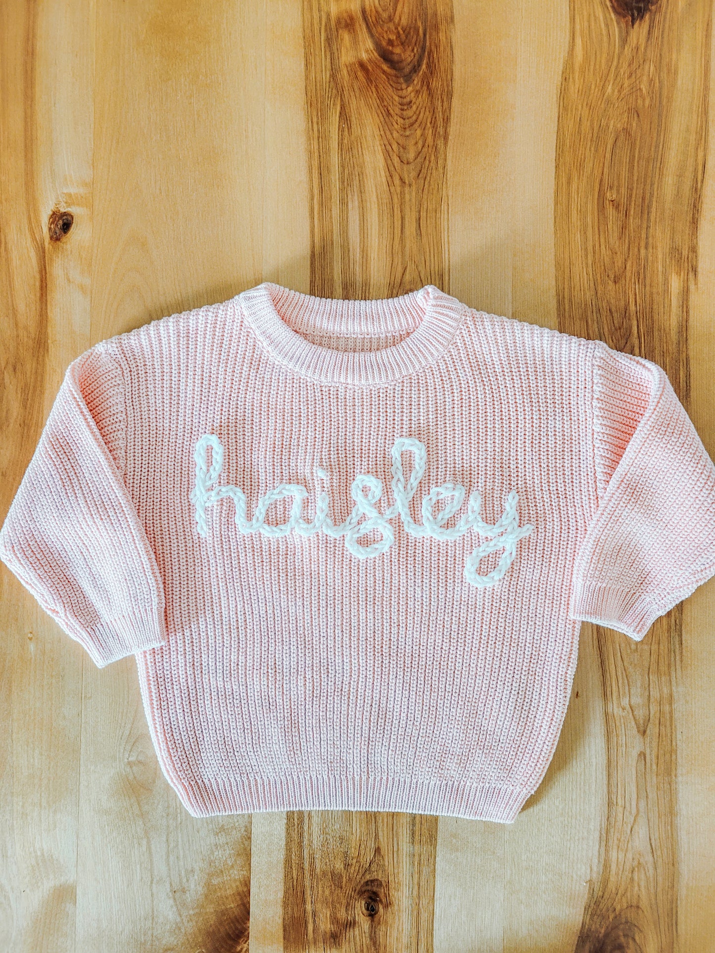 Custom Knit Sweater in Blush