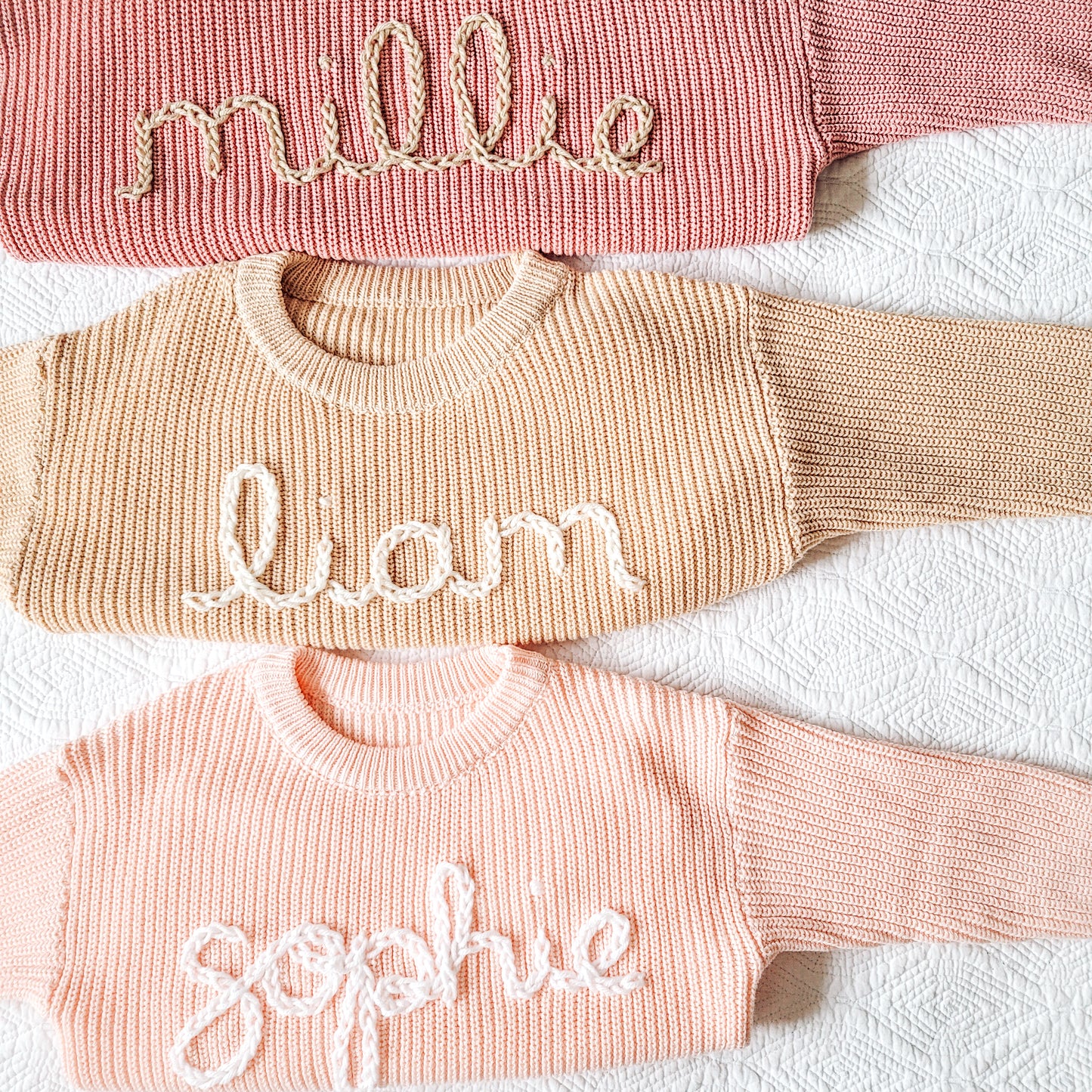 Custom Knit Sweater in Blush