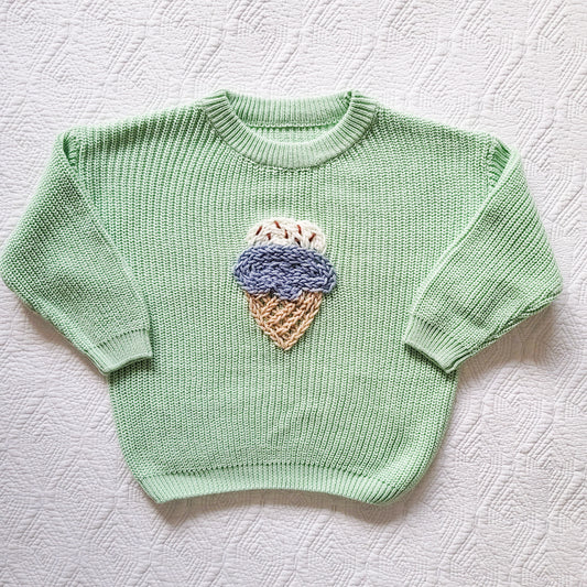 Custom Knit Sweater in Seafoam